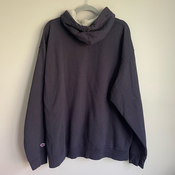 Men’s Champion Navy Hoodie - Picture 3 of 4